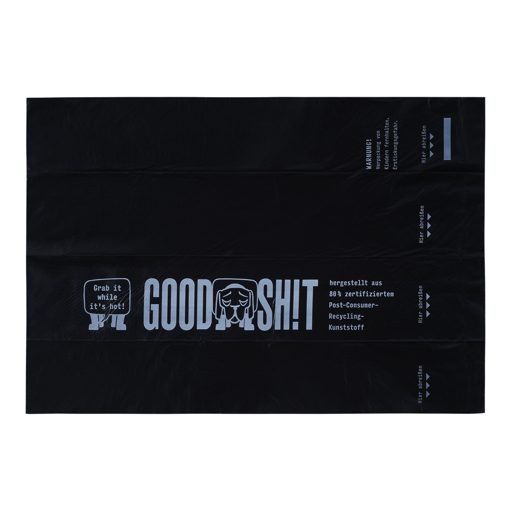 GOODSH!T Dog Waste Bags, 8-pack Box, 80% Recycled Material