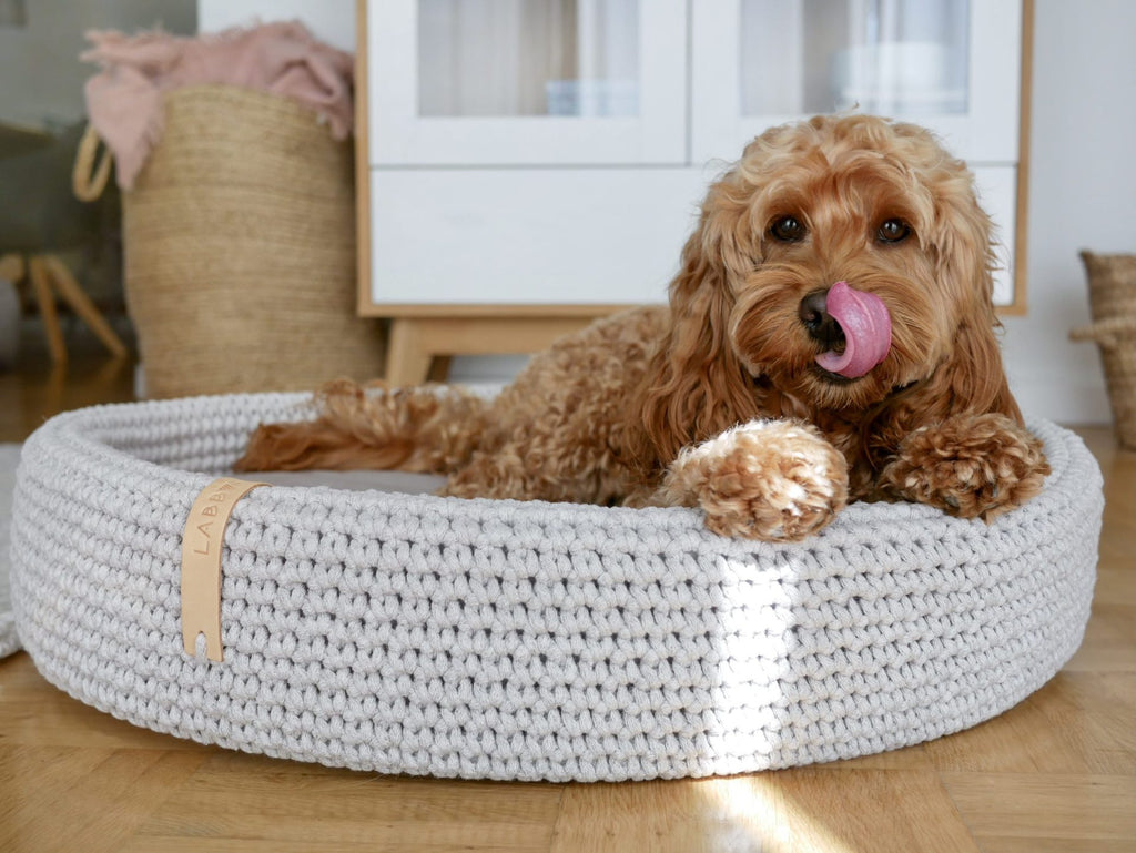 Labbvenn Lukko Dog Bed- Light Grey