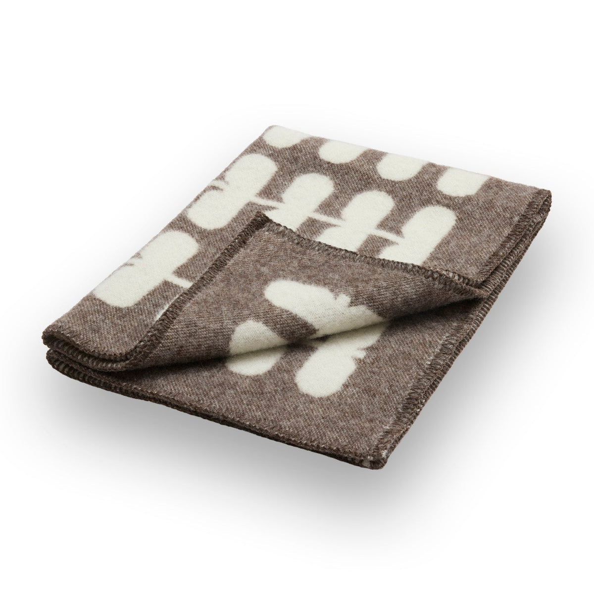MiaCara Flora Wool Dog Blanket — Chocolate – Natural