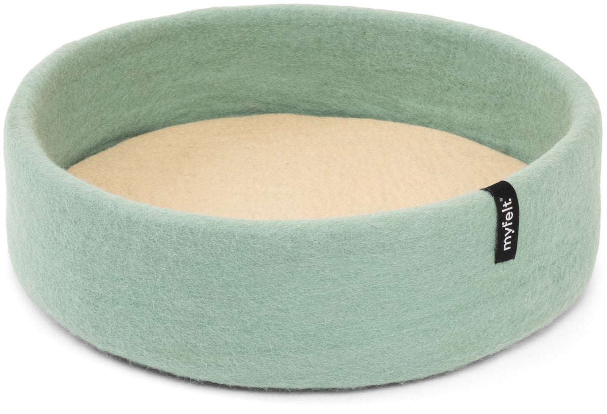 myfelt Fine Dog Basket — Turquoise / Beige / 40 cm