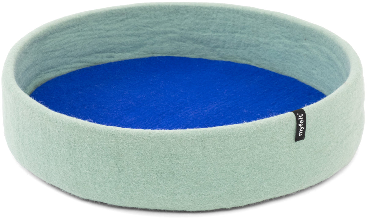 myfelt Fine Dog Basket — Turquoise / Royal Blue / 60 cm