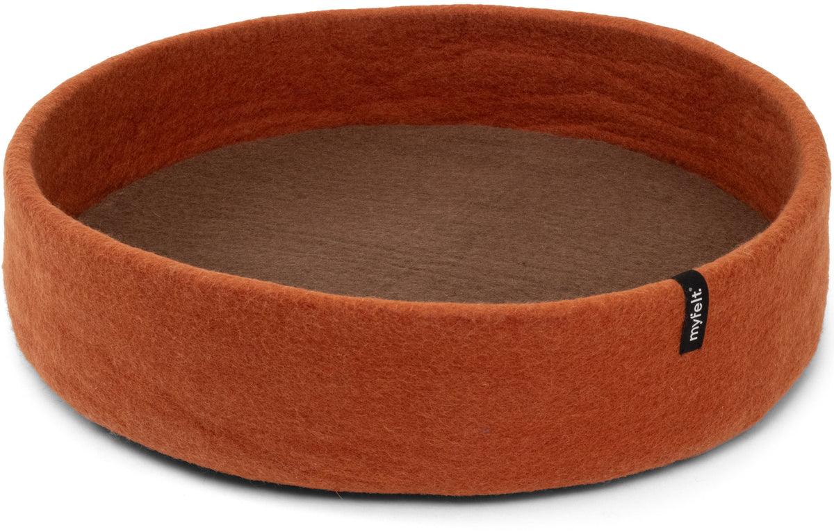 myfelt Lora Dog Basket — Rust Red / Brown / 60 cm