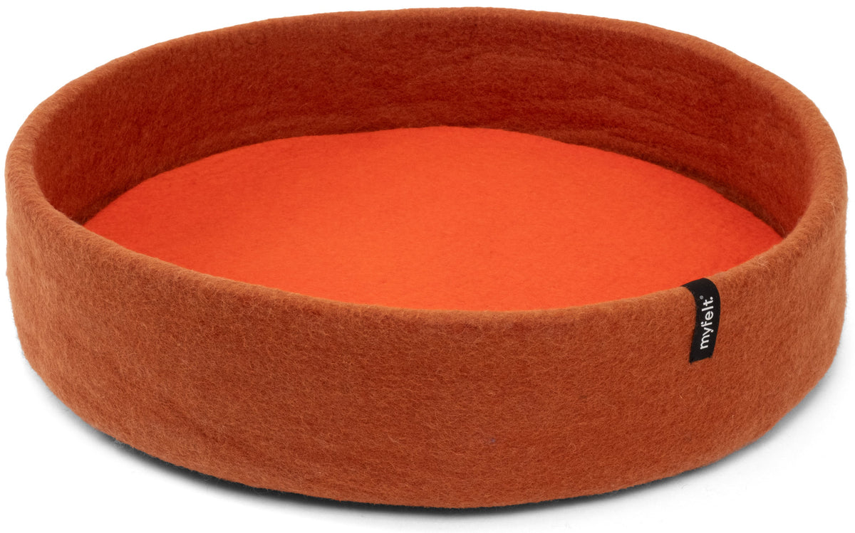 myfelt Lora Dog Basket — Rust Red / Red Orange / 60 cm