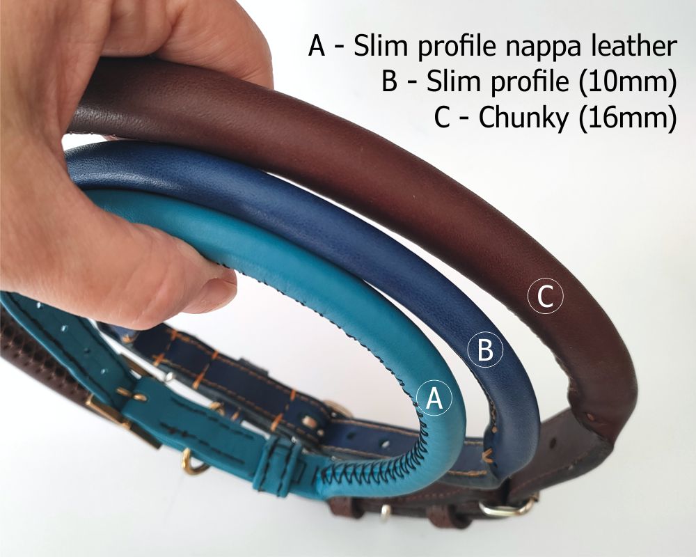 Chunky Rolled Leather Collar