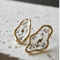 Melting Dali Clock Earrings